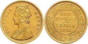 1vet Mohur Britisch-Indien (1858-1947) Gold Victoria (1819 - 1901)