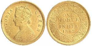 1vet Mohur Britisch-Indien (1858-1947) Gold Victoria (1819 - 1901)