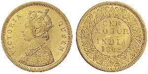 1vet Mohur Britisch-Indien (1858-1947) Gold Victoria (1819 - 1901)