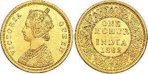 1vet Mohur British Raj (1858-1947) Gold Victoria (1819 - 1901)