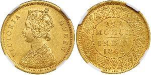 1vet Mohur Raj Británico (1858-1947) Oro Victoria (1819 - 1901)
