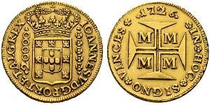 20000 Reis Brazil Gold John V of Portugal (1689-1750)