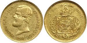 20000 Reis Empire of Brazil (1822-1889) Gold Peter II. (Brasilien) (1825 - 1891)