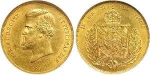 20000 Reis Empire of Brazil (1822-1889) Gold Peter II. (Brasilien) (1825 - 1891)