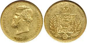 20000 Reis Empire of Brazil (1822-1889) Gold Peter II. (Brasilien) (1825 - 1891)