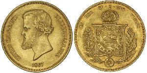 20000 Reis Empire of Brazil (1822-1889) Gold Peter II. (Brasilien) (1825 - 1891)