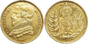 20000 Reis Empire du Brésil (1822-1889) Or Pierre II du Brésil (1825 - 1891)