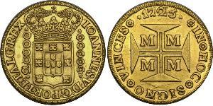 20000 Reis Brasile Oro Giovanni V del Portogallo (1689-1750)