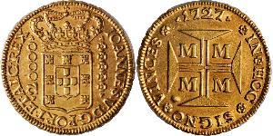 20000 Reis Brasile Oro Giovanni V del Portogallo (1689-1750)
