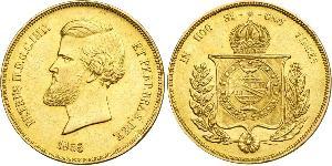 20000 Reis Imperio del Brasil (1822-1889) Oro Pedro II de Brasil (1825 - 1891)