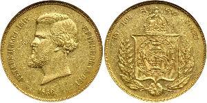 20000 Reis Imperio del Brasil (1822-1889) Oro Pedro II de Brasil (1825 - 1891)