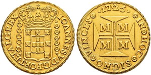 20000 Reis 巴西 金 若昂五世 (1689 - 1750)