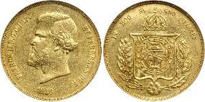 20000 Reis 巴西帝國 (1822 - 1889) 金 佩德罗二世 (巴西) (1825 - 1891)