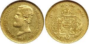 20000 Reis 巴西帝國 (1822 - 1889) 金 佩德罗二世 (巴西) (1825 - 1891)