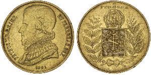 20000 Reis 巴西帝國 (1822 - 1889) 金 佩德罗二世 (巴西) (1825 - 1891)