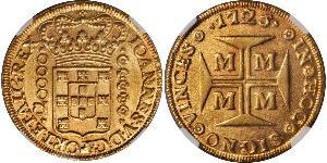 20000 Рейс Бразилия Золото Жуан V король Португалии (1689-1750)