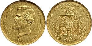 20000 Рейс Бразильская империя (1822-1889) Золото Педру II (император Бразилии) (1825 - 1891)