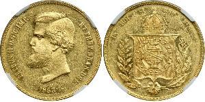 20000 Рейс Бразильська імперія (1822-1889) Золото Педру II (імператор Бразилії) (1825 - 1891)