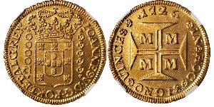 20000 Рейс Бразилія Золото Жуан V король Португалії (1689-1750)