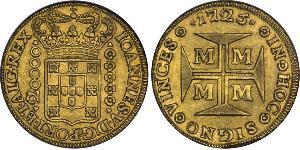 20000 Рейс Бразилія Золото Жуан V король Португалії (1689-1750)