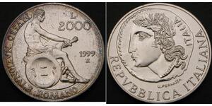 2000 Lira Italie Argent 