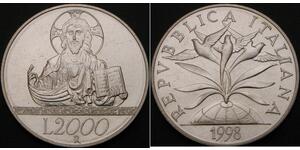 2000 Lira Italie Argent 
