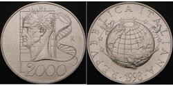 2000 Lira Italia Plata 