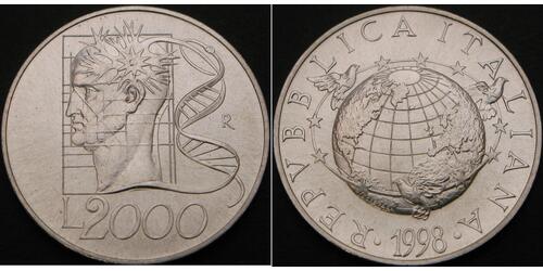 2000 Lira Italia Plata 