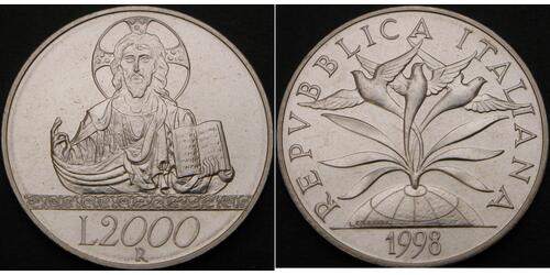 2000 Lira Italia Plata 