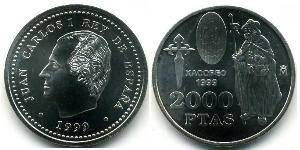 2000 Peseta Royaume d’Espagne (1976 - ) Argent Juan Carlos I (1938 - )