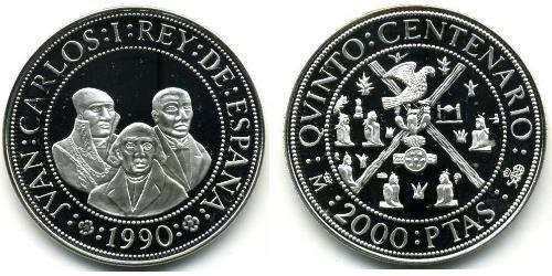 2000 Peseta Royaume d’Espagne (1976 - ) Argent 