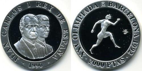 2000 Peseta Regno di Spagna (1976 - ) Argento 