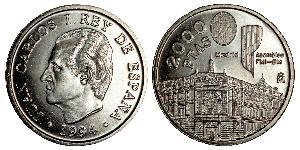 2000 Peseta Kingdom of Spain (1976 - ) Silver 
