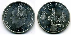 2000 Peseta 西班牙 銀 胡安·卡洛斯一世 (1938 - )