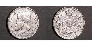 2000 Reis Empire du Brésil (1822-1889) Argent Pierre II du Brésil (1825 - 1891)