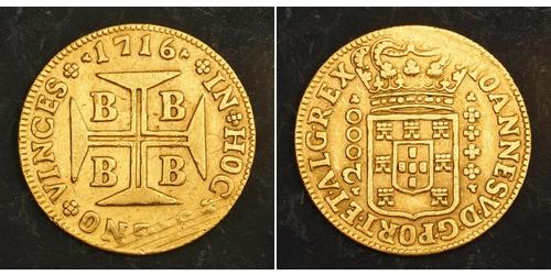 2000 Reis Brazil / Kingdom of Portugal (1139-1910) Gold 