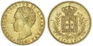 2000 Reis Kingdom of Portugal (1139-1910) Gold Ludwig I. (Portugal) (1838 - 1889)