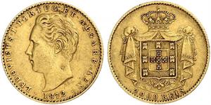 2000 Reis Kingdom of Portugal (1139-1910) Gold Luís I of Portugal (1838 - 1889)
