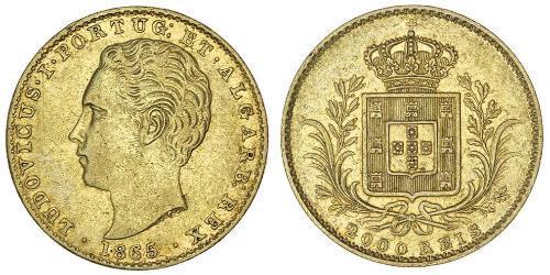 2000 Reis Kingdom of Portugal (1139-1910) Gold Ludwig I. (Portugal) (1838 - 1889)