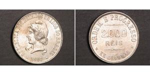 2000 Reis Brasilien Silber 