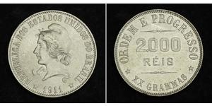 2000 Reis Brasilien Silber 