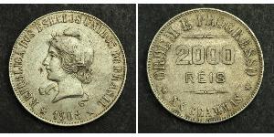 2000 Reis Brasilien Silber 