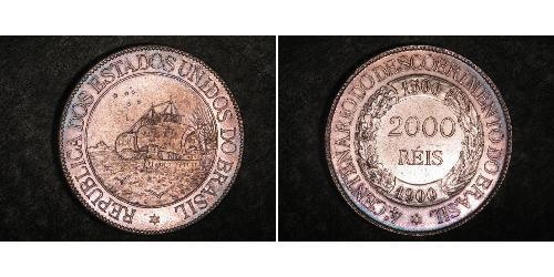 2000 Reis Brasilien Silber 