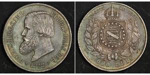 2000 Reis Empire of Brazil (1822-1889) Silber Peter II. (Brasilien) (1825 - 1891)