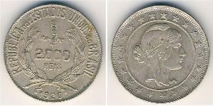 2000 Reis Brazil Silver 