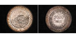 2000 Reis Brazil Silver 