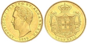 2000 Reis 葡萄牙王國 (1139 - 1910) 金 路易斯一世 (葡萄牙)