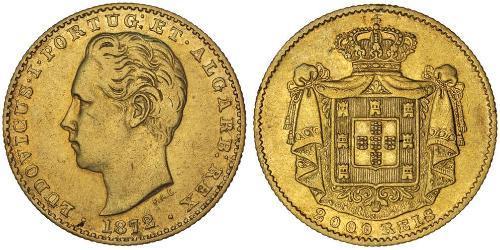 2000 Reis 葡萄牙王國 (1139 - 1910) 金 路易斯一世 (葡萄牙)