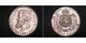 2000 Reis 巴西帝國 (1822 - 1889) 銀 佩德罗二世 (巴西) (1825 - 1891)