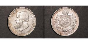 2000 Reis 巴西帝國 (1822 - 1889) 銀 佩德罗二世 (巴西) (1825 - 1891)